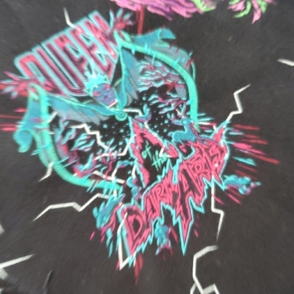 Disney Villians URSULA FABRIC 46 X 44 RARE with Neon Colors - Picture 5 of 7
